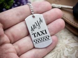R. M. ékszer Anya taxi bérlet acél medálos kulcstartó (13219-RM-D)