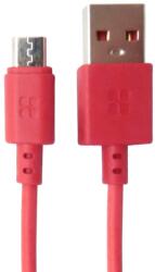  Cablu date si incarcare Promate MicroCord-1 USB A la microUSB rosu, 1.2 m lungime