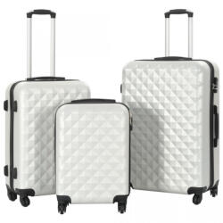 vidaXL Set valiză carcasă rigidă, 3 buc. , argintiu strălucitor, ABS (91887) - izocor Valiza