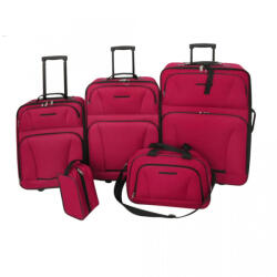 vidaXL Set 5 bagaje/trollere roșu (90155) - izocor Valiza