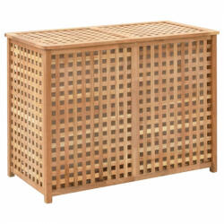 VidaXL Coș de rufe, 87, 5x46x67 cm, lemn masiv de nuc (247604) - izocor