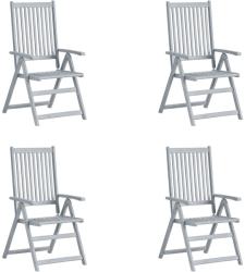 vidaXL 4 db tömör akácfa kerti dönthető szék (3065515/3065517)