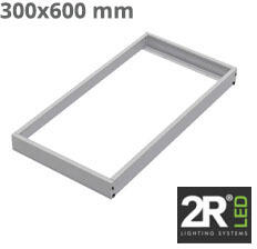 2R Led LED panel kiemelő, falonkívüli beépítőkeret (60x30x6cm) lapraszerelt, csavaros (CAPRI FRAME OM 3060 FIX)