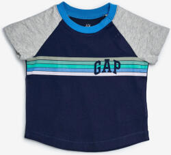 GAP Logo Arch Raglan Tricou pentru copii GAP | Albastru Gri | Băieți | 0-3 luni