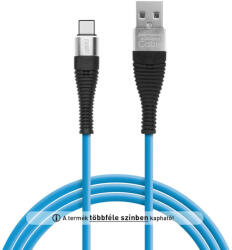  USB/USB-C adatkábel 1m színes szövetborítással (55436)