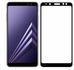Folie din sticla 6D compatibila cu Samsung Galaxy A8 2018, Contur Negru