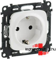 Legrand Valena Allure 2P+F csatlakozóaljzat biztonsági zsaluval csavaros vezetékbekötéssel fehér, AF753024 (AF753024)