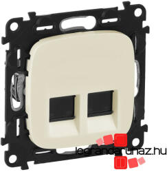 Legrand Valena Allure 2xRJ45 Cat. 6 UTP csatlakozóaljzat elefántcsont, AE753043 (AE753043)