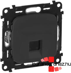 Legrand Valena Allure 1xRJ45 Cat. 6A STP csatlakozóaljzat fekete, AB753048 (AB753048)