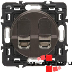 Legrand Céliane 2xRJ45 Cat. 6A STP csatlakozóaljzat, grafit CG2X067346-CS (CG2X067346-CS)