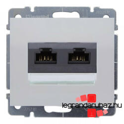Legrand Galea Life 2xRJ45 Cat 6 UTP, körmös, LCS2, fehér GF775823 (GF775823)