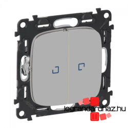 Legrand Valena Allure csillárkapcsoló jelzőfénnyel 10 AX alumínium, AA752005J (AA752005J)