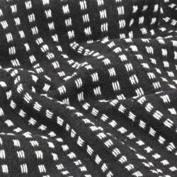 VidaXL Pătură decorativă cu pătrățele, bumbac, 220 x 250 cm, negru (245332) Patura