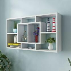 vidaXL Raft suspendat cu 8 compartimente, Alb (242548) Raft