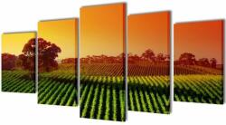VidaXL Set tablouri din pânză cu imprimeu câmpuri 100 x 50 cm (241580) - izocor