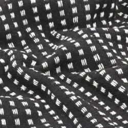 VidaXL Pătură decorativă cu pătrățele, bumbac, 125 x 150 cm, negru (245330) - izocor
