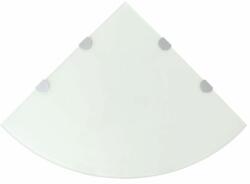 vidaXL Raft de colț cu suporți de crom, sticlă, 45 x 45 cm (243860) - izocor Raft