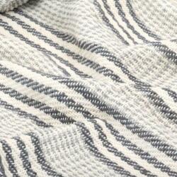 VidaXL Pătură decorativă cu dungi, bumbac, 220 x 250 cm, gri și alb (245329) - izocor