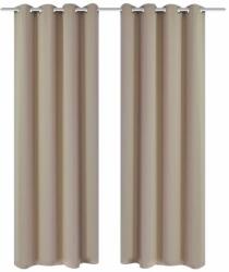 VidaXL Draperii opace cu inele metalice 2 buc. 135 x 245 cm, crem (130373)