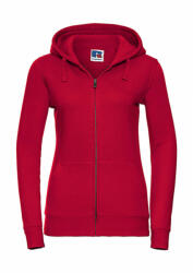 Russell Női kapucnis hosszú ujjú pulóver Russell Europe Ladies' Authentic Zipped Hood XL, Piros