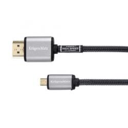  Cablu micro HDMI-D la HDMI T-T 3m, KM0328 (KM0328)