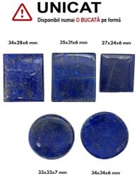  Cabochon Lapis Lazuli de Forma Dreptunghi - Disc - 24-35 x 24-34 x 6-7 mm
