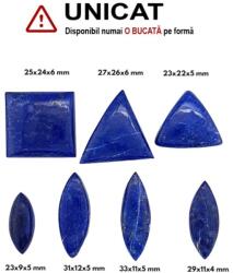  Cabochon Lapis Lazuli de Forma - Dreptunghi - Neregulata - 20-48 x 11-34 x 3-8 mm