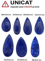  Cabochon Lapis Lazuli de Forma Picatura - 28-42 x 13-20 x 4-7 mm