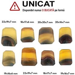  Cabochon Fluorit Curcubeu de Forma - Dreptunghi - 21-23 x 17-20 x 6-7 mm - concepttropic - 10,00 RON