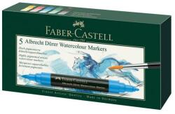 Faber-Castell Set 5 markere acuarela, 2 capete, Faber-Castell Albrecht Durer (FC160305)