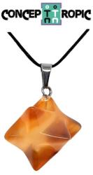  Pandantiv din Agata Colorata - Chakre 2 - Merkaba -13x13 mm - 1 Buc
