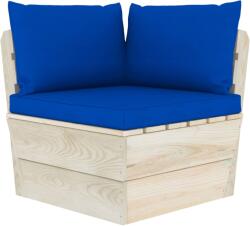 vidaXL Perne pentru canapea din paleți, 3 buc. , albastru, textil (315074)