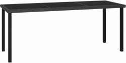 vidaXL Masă de grădină, negru, 180 x 70 x 73 cm, poliratan (315116)