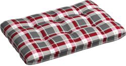 vidaXL Pernă de paleți, roșu carouri, 120x80x10 cm, material textil (314421)
