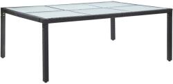 vidaXL Masă de exterior, negru, 200x150x74 cm, poliratan (46129)