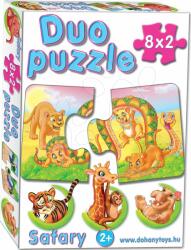 Dohány Puzzle baby Duo Safari Dohány cu 8 imagini de la 24 luni (DH63814)