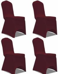 VidaXL Husă elastică pentru scaun, bordo, 4 buc (131411)
