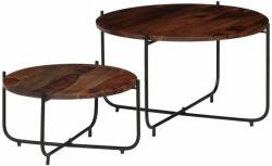 vidaXL Set masă de cafea, 2 piese, lemn masiv de sheesham, 60 x 35 cm (246015) - izocor Masa de cafea