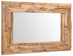 vidaXL Oglindă decorativă din lemn de tec, 90 x 60 cm, dreptunghiular (244563) - izocor