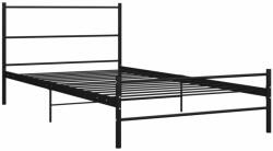 Cadru de pat, negru, 90 x 200 cm, metal (286496)