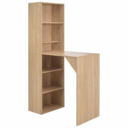 vidaXL Masă de bar cu dulap, stejar, 115 x 59 x 200 cm (280229) - izocor
