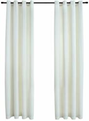  Draperii opace cu inele, 2 buc. , crem, 140 x 245 cm, catifea (134514)