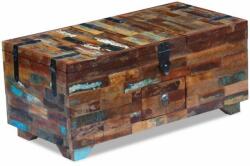 vidaXL Masă de cafea tip cufăr, lemn solid reciclat, 80 x 40 x 35 cm (243320)