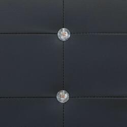  Pat cu saltea, negru, 140 x 200 cm, piele artificială (277576)