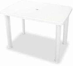 vidaXL Masă de grădină 101x68x72 cm plastic, alb (43592)