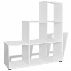 vidaXL Bibliotecă în trepte / Raft de expunere 107 cm Alb (242552) Biblioteca