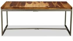 VidaXL Masă de bucătărie, lemn masiv de sheesham și oțel, 180 cm (244797)