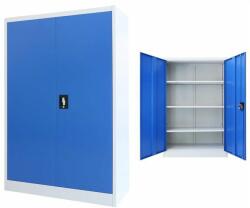 VidaXL Dulap de birou, metal, 90 x 40 x 140 cm, gri și albastru (245977) - izocor
