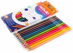 Nebulo Set de creioane colorate, triunghiulare, 12 culori, Nebulo
