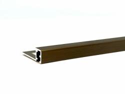 Celox OX 10 mm Csempeszegély Q négyzet szögletes 10x2500 szálcsiszolt bronz barna alumínium kocka keresztmetszet - ALIGVAROM - 7 950 Ft